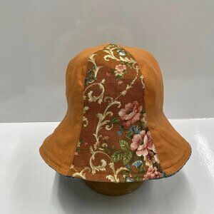 Vintage Floral Tapestry Corduroy Bucket Hat